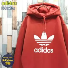 adidas　アディダス　パーカー☆デカロゴ　ゆるだぼ　トレフォイル