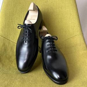 未使用 JOHN LOBB Marldon プレステージライン ホールカットレザーシューズ 6.5 E 7000 英国製 25.0相当 ビジネス 純正シューツリー付き