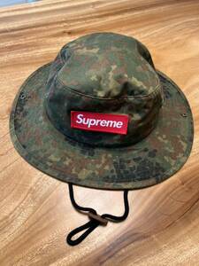 ★【新品】Supreme Military Boonie Black Camo M/Lシュプリーム 迷彩 サファリハットCamp Cap ボックスロゴ キャンプキャップ