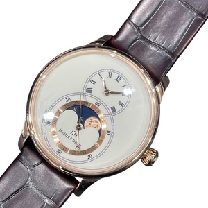 JAQUET DROZ グランセコンドムーン　アイボリーエナメル J007533200 K18ピンクゴールド 腕時計 メンズ 中古