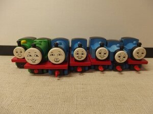 1040325s【BANDAI 木のトーマス 7点まとめて】中古品/バンダイ きかんしゃトーマス パーツ分割 ブロック 欠品アリ/パーツ破損アリ