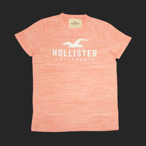 ★SALE★Hollister/ホリスター★アップリケロゴ半袖Tシャツ (Heather Orange/M)