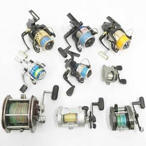 シマノ SHIMANO リョービ RYOBI アルファタックル / SUPER 小船 500 他 スピニングリール ベイトリール まとめて 9点 セット Kキ66