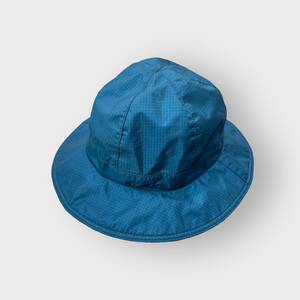 デザインGOOD mont-bell モンベル 帽子 ブルー系 アウトドア 撥水 リップストック生地 ハット メンズ サイズL ネ 衣A