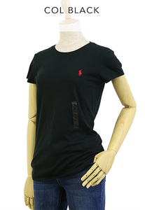 新品 アウトレット k005 XLサイズ レディース クルーネック 黒 Tシャツ polo ralph lauren ポロ ラルフ ローレン