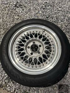 ４本セット　センターキャップ付き　BBS RS 16インチ　7J +24 195/55R16 5穴　114.3 クラウン　旧車