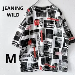 JEANING WILD　半袖カットソー　シャツ【美品】モノトーン　ロックT M