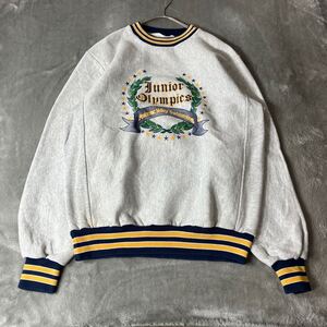 USA製 90s ヴィンテージ スウェット トレーナー 古着 カレッジ　リブライン 霜降りグレー M 格安送料 あむ アメカジ　古着