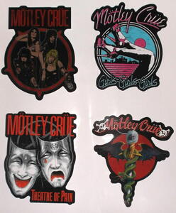 ★モトリー クルー ステッカー 4pcs MOTLEY CRUE 正規品 DR. FEELGOOD Theater of Pain ロック Tシャツ 関連