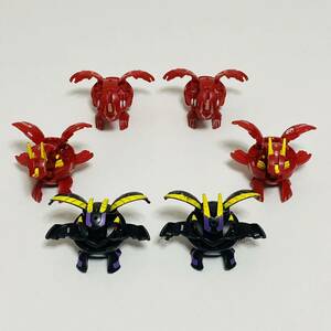 【中古品】SEGATOYS セガトイズ 爆丸 6個セット パーシバル ヴォルテックス・ドラゴノイド ファーブニル フィギュア