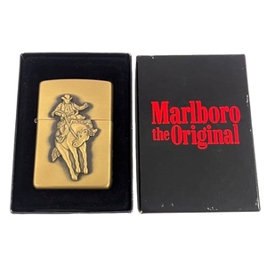 ZIPPO ジッポー Marlboro the Original オイルライター カウボーイ デザイン 外箱付き 火花確認済み 変色有 【未使用品】 22409K12