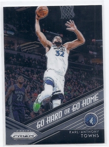 18-19 Panini Prizm Karl-Anthony Towns Go Hard or Go Home