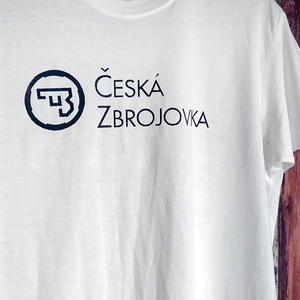 送込　Cz75　チェスカー ズブロヨフカ　 半袖Tシャツ　白　XLサイズ 