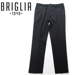 《BRIGLIA1949 ブリリア1949》新品 秋冬 イタリア製【別注】1プリーツ 強ストレッチ イージーパンツ ウエストゴム 50(W88~92)S0749　