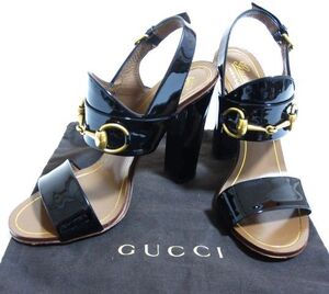 GUCCI グッチ ホースビット サンダル ヒール≒11cm ３４ 1/2≒22cm~22.5cm