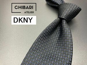 タグ付【新古品】DKNY　ダナキャラン　ドット柄　ネクタイ　3本以上送料無料　ブラックネイビー　0702146