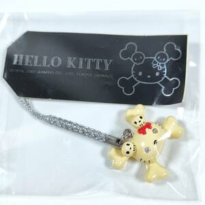 激レア☆ ハローキティ スカル　ポリレジン根付け 白 2007年 骨　ドクロ Hello Kitty ストラップ はろうきてぃ サンリオ Sanrio