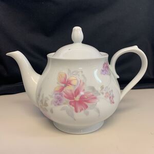 ティーポット ポット 茶器 ノリタケ 急須 花柄　Flower contemporary Noritake JAPAN FINE CHINA 1437 morning grow A061