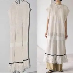 TODAYFUL Fringe Pattern Knitvest ワンピース