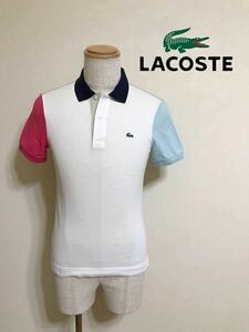 【美品】 LACOSTE EXCLUSIVE EDITION ラコステ 限定 鹿の子 ポロシャツ トップス サイズ2 半袖 ファブリカ 日本製 PH007P