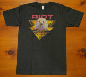 新品 【RIOT】 ライオット USA Tour Vintage Style 両面プリント Tシャツ L // ロックTシャツ バンドTシャツ