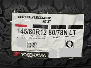 【全国送料無料】ヨコハマ ジオランダーKT Y828C 145/80R12 80/78N (6PR相当) 24年製 ４本セット！ 【法人様限定価格！※個人宅配送不可】