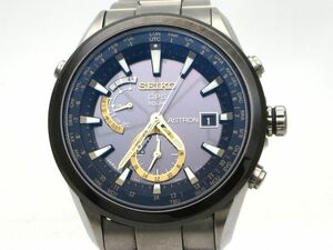 1000円スタート 腕時計 SEIKO セイコー ASTRON アストロン GPS SOLAR 7X52-0AA0 電波ソーラー デイト ブラック文字盤 ラウンド 3 □E60020