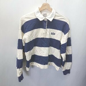 ◇ GAP ギャップ 長袖 ラガーシャツ サイズXS ネイビー系 レディース E