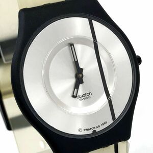 美品 Swatch スウォッチ SKIN PURE LINE 腕時計 SFB101 クオーツ アナログ シンプル コレクション コレクター おしゃれ 個性的 箱付き