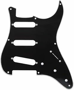 【残りわずか】 8穴 日本製 Pro Fender Japan 3プライブラック 57年式ストラトキャスター用ピックガード