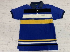 COLOUR SPORT アレキサンダージュリアン ALEXANDER JULIAN ボーダー 90s オールド古着 半袖ポロシャツ メンズ M 青