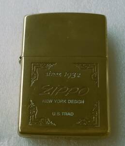 ダブルイヤー　1932-1991 ソリッドブラス　ゴールド色　ZIPPO