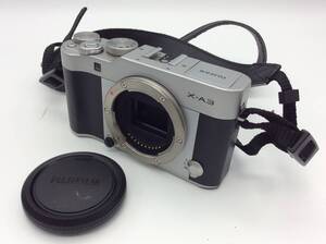 ＃7675　FUJIFILM 富士フィルム X-A3 デジタルカメラ ミラーレス 一眼カメラ レンズキット シルバー 通電のみ確認済み ボディ 中古