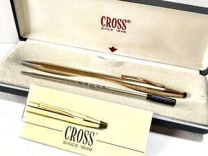 CROSS クロス クラシックセンチュリー 14金張 旧ロゴ ボールペン 刻印有り 純正リフィル付 金高謄中