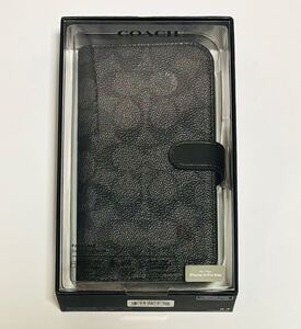 新品 送料無料 COACH iphone14 pro max ケース 手帳型 コーチ スマホケース CIPH-125-SCBLK