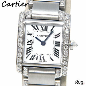 【ダイヤブレス】カルティエ タンクフランセーズ SM 極美品 加工後未使用 レディース 腕時計 Cartier 俵屋