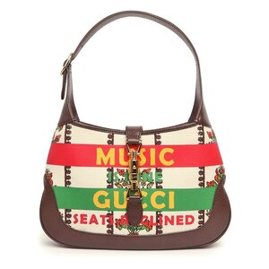 （未使用　展示品）グッチ GUCCI ジャッキー 1961 スモール The R 2way ショルダー ハンドバッグ クラウン ジャカード ブラウン 茶 636706