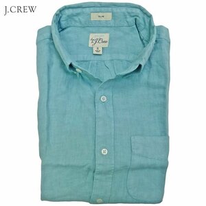 J.Crew ジェイクルー ベアードマクナット スリムフィット リネンシャツ アイリッシュリネン カジュアルシャツ ボタンダウン 後染め 半袖/S