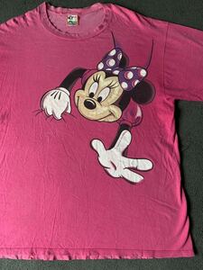 90s ビッグサイズ 大判 ミニー ビンテージ Tシャツ Disney ディズニー ミッキー mickey vintage