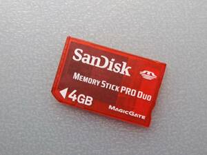 SanDisk Memory Stick PRO Duo 4GB R ケース付き サンディスク メモリースティック プロ デュオ PSP メモリーカード 動作確認済み認済み