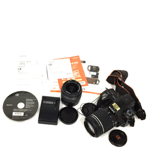 1円 SONY a55 SLT-A55V DT 4-5.6/55-200 SAM 3.5-5.6/18-55 SAM デジタル一眼レフ デジタルカメラ C011825