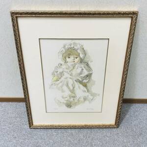 【RSA0903.2-327FK】1円スタート～ 模写 小磯良平 絵画 アート 美術品 額装 コレクション インテリア 趣味 額縁 アンティーク 長期保管品 