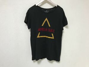 本物アメリカンイーグルAMERICANEAGLEコットン半袖Tシャツ黒ブラックメンズ旅行トラベルM