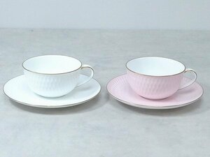 8024A02*5A▲ノリタケNoritake ダイヤモンドコレクション 金彩 カップ＆ソーサー2客 ペアセット ・ティーカップ・コーヒーカップ