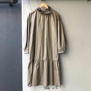 Maison de beige メゾンドベージュ ロングワンピース シャツワンピース 綿100% サイズ２ M 【美品】