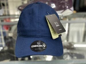 USA正規品 DECKY ディッキー DADCAP ローキャップ 帽子 ネイビー 紺 NAVY サイズ調節可能 ストラップバック 綿100% ビンテージ 無地