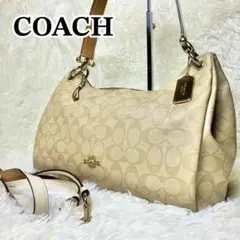 COACH 2way ハンドバッグ ミニボストン シグネチャー PVC ホーボー