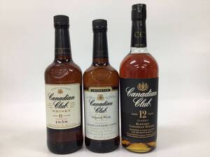 ウイスキー whisky カナディアンクラブ 3本セット 700/750ml 40% 重量番号:6(77)