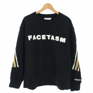 ファセッタズム FACETASM KOSUKE KAWAMURA XXL LOGO SWEAT スウェット トレーナー ライン 長袖 5 L 黒 ブラック KK-SW-U01 /TK メンズ