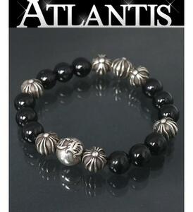 CHROME HEARTS 銀座店 クロムハーツ ビーズブレス 10ｍｍ ブラックトルマリン シルバー SV925 黒